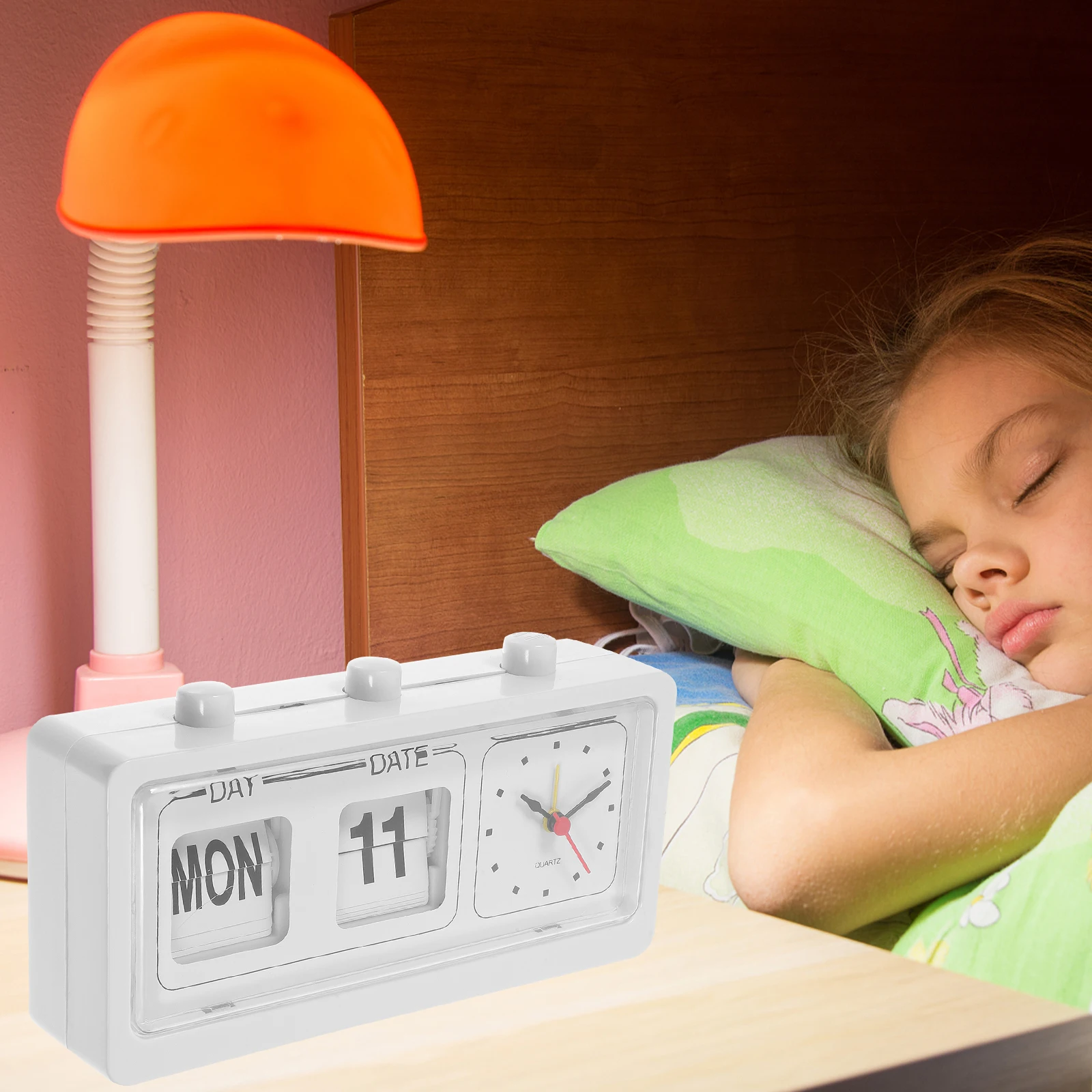 

Manual Date Week Display Bedroom Desk Office Home Use Manual Date Week And Time Display Clock Small Size Clock