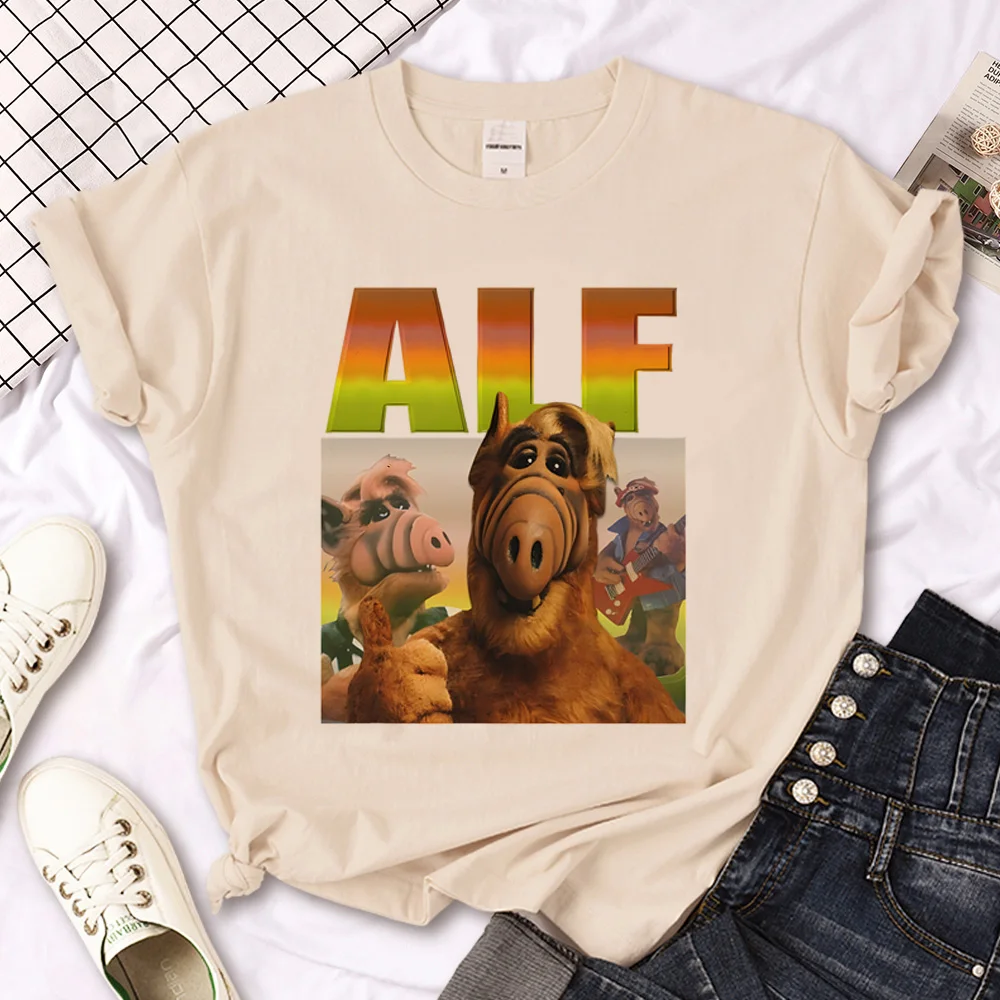 Alf t-shirts women harajuku top girl streetwear clothing