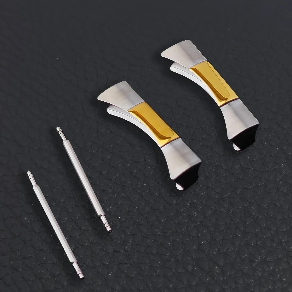 20 مللي متر وصلة نهاية منحنية وصلة نهاية لساعة اليد لساعة اليد حزام من الجلد المطاطي اتصال سلس صالح VK63