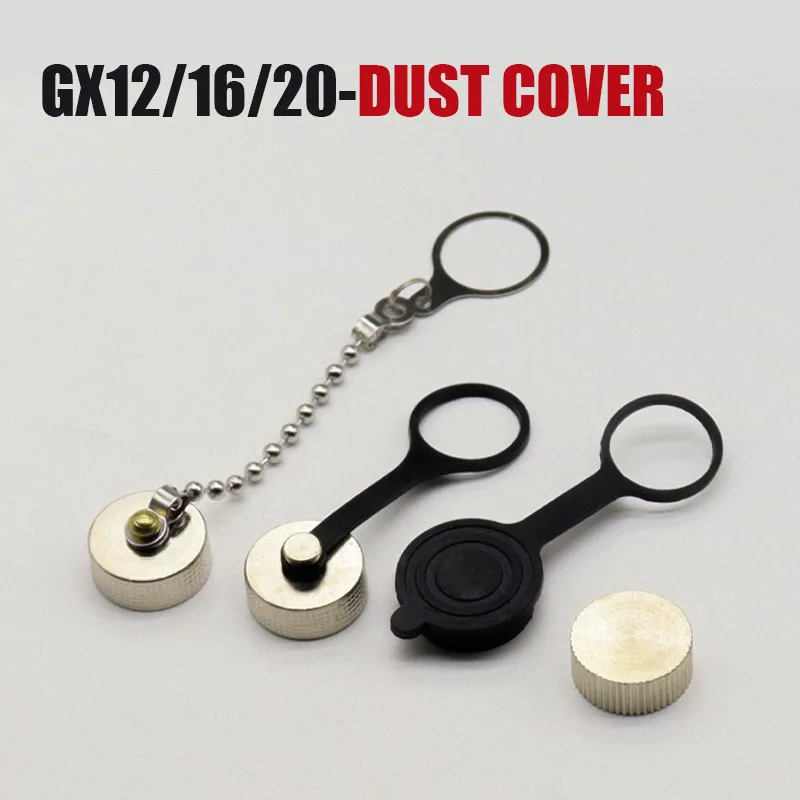 GX12 GX16 GX20 Aviation Plug Socket Dust Cover Metal/Plastic GX Series Waterproof Plug Cap Circular Connector Protective Sleeve