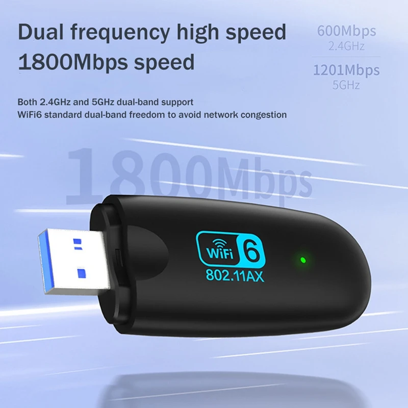 Wifi adapter ax1800m usb 3,0 wifi6 2,4g/5ghz dual band usb netzwerk karte netzwerk karten adapter