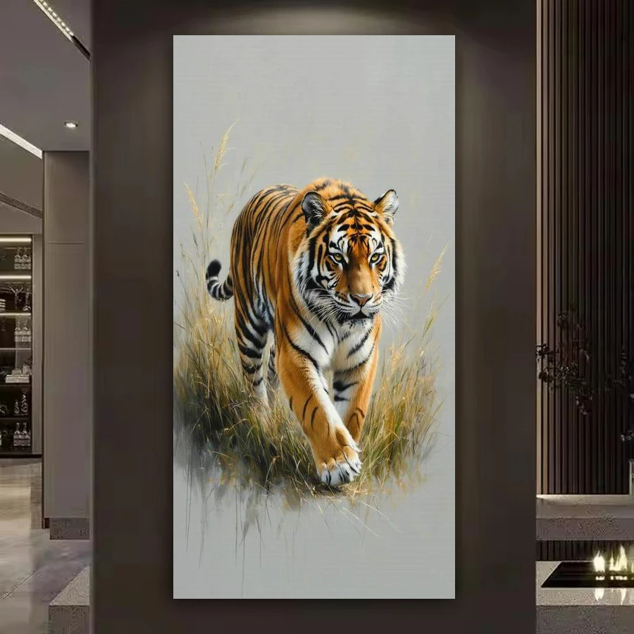 

Tiger Large Size Diy Diamond Art Painting Kits New Arrivals Wild Animals Full Square Round Drill Mosaic Embroidery Picture