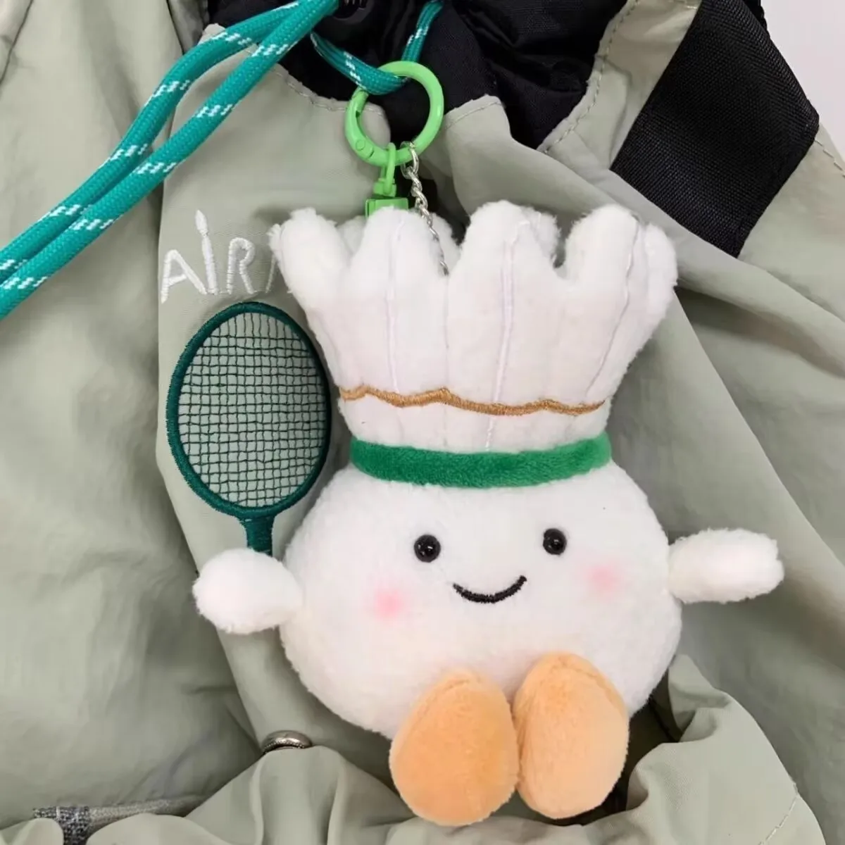 

Xiaohongshu SameStyle Badminton PlushDoll SmallPendant Backpack Hanging Decoration Keychain Soft Toy for Travel And Accessories