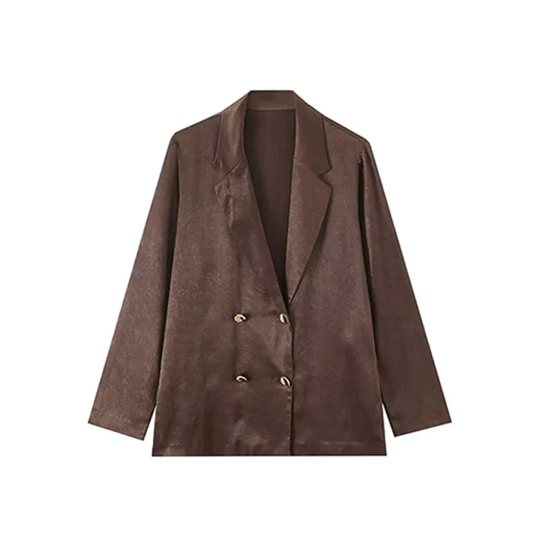 NLZGMSJ 2026 Spring Women Sets Wide Leg Pants Wrinkle Effect Oversize Office Jacket Coat Loose Blazer Suits OL Outfits