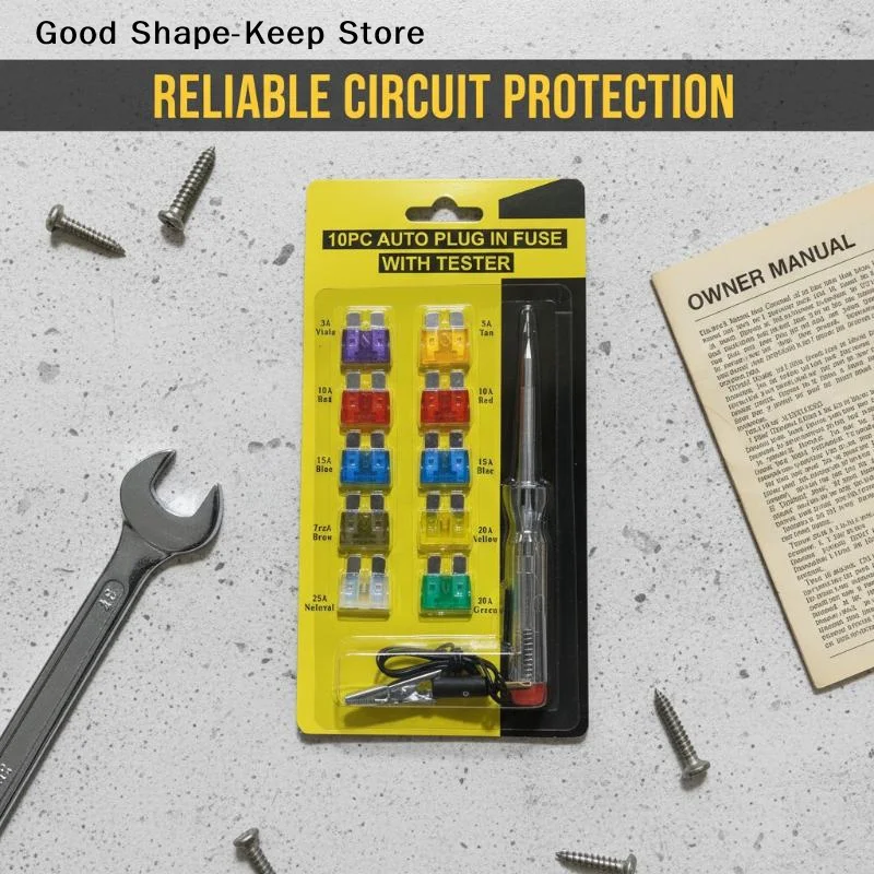 dailyAuto Insurance Fuse Kit Combination with Car Amplifier Vane Fuses and Clips for Enhanced In Vehicle Audio Safety