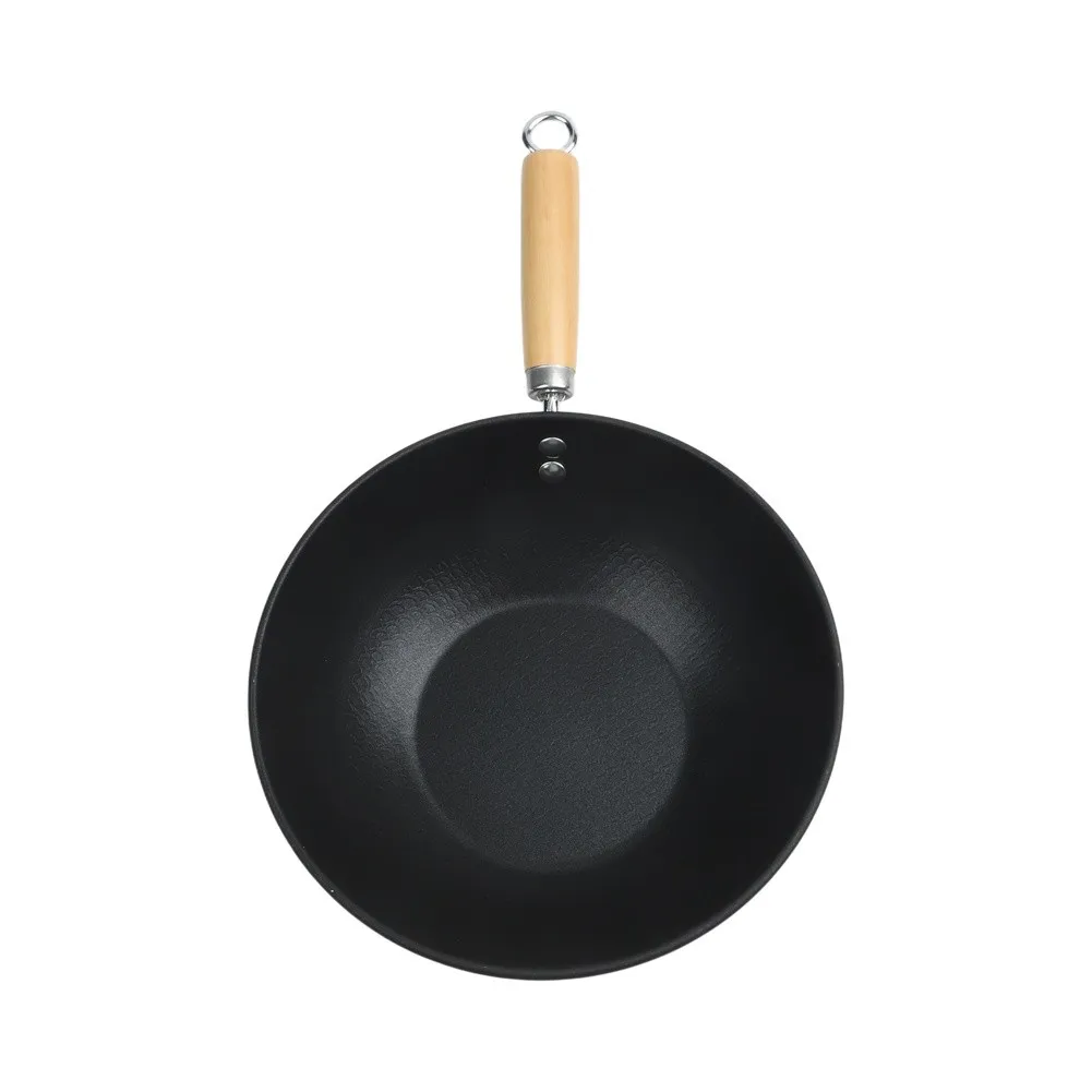 Iron Frying Pan Featuring Non-stick and For Flat Bottom Design for Wok Cooking on All Stove Types Including Induction 5