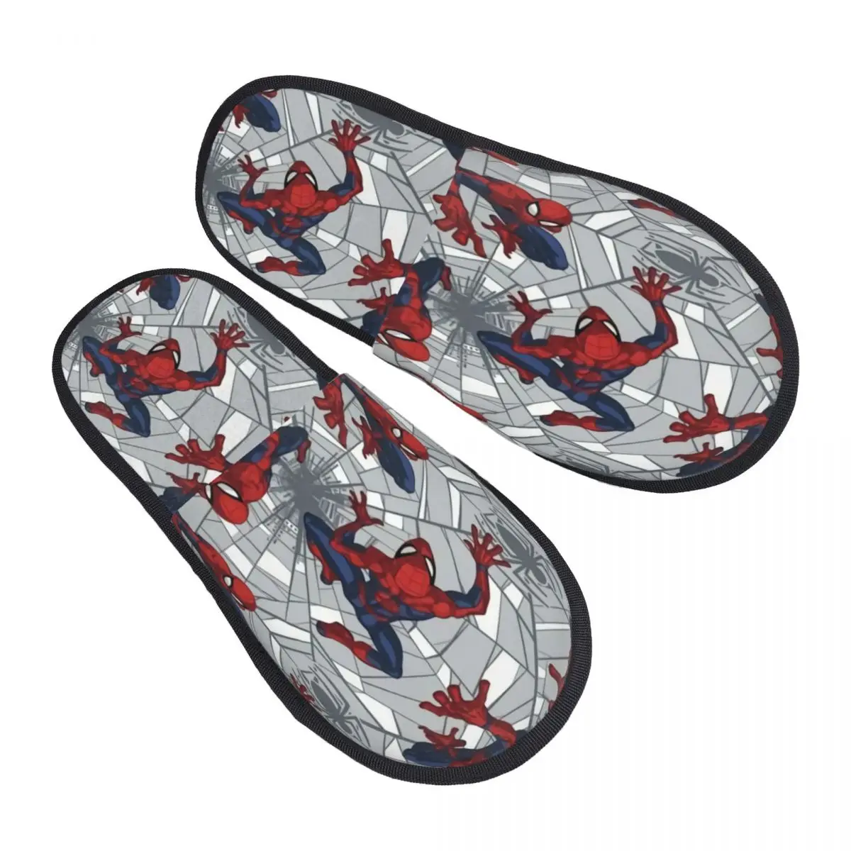 

Домашние тапочки с изображением супергероя из мультфильма «Человек-паук», женские удобные тапочки без шнуровки из пены с эффектом памяти, обувь для отеля