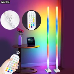 RGB Floor Lamp RGB Corner Floor Lamp Bedroom Ambient Lighting Scandinavian Style Color Changing Dimmable Soft Lighting