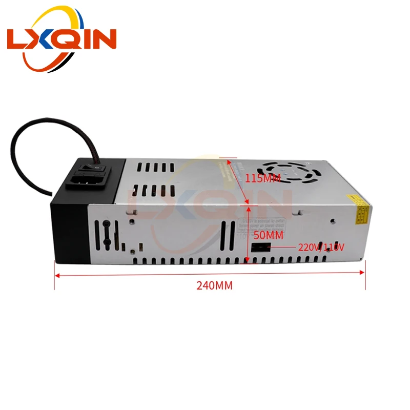 

LXQIN 3D printer parts switching power supply AC/DC 12v 30a 24v 15a S-360-12 360W with Power switch 3pin power socket