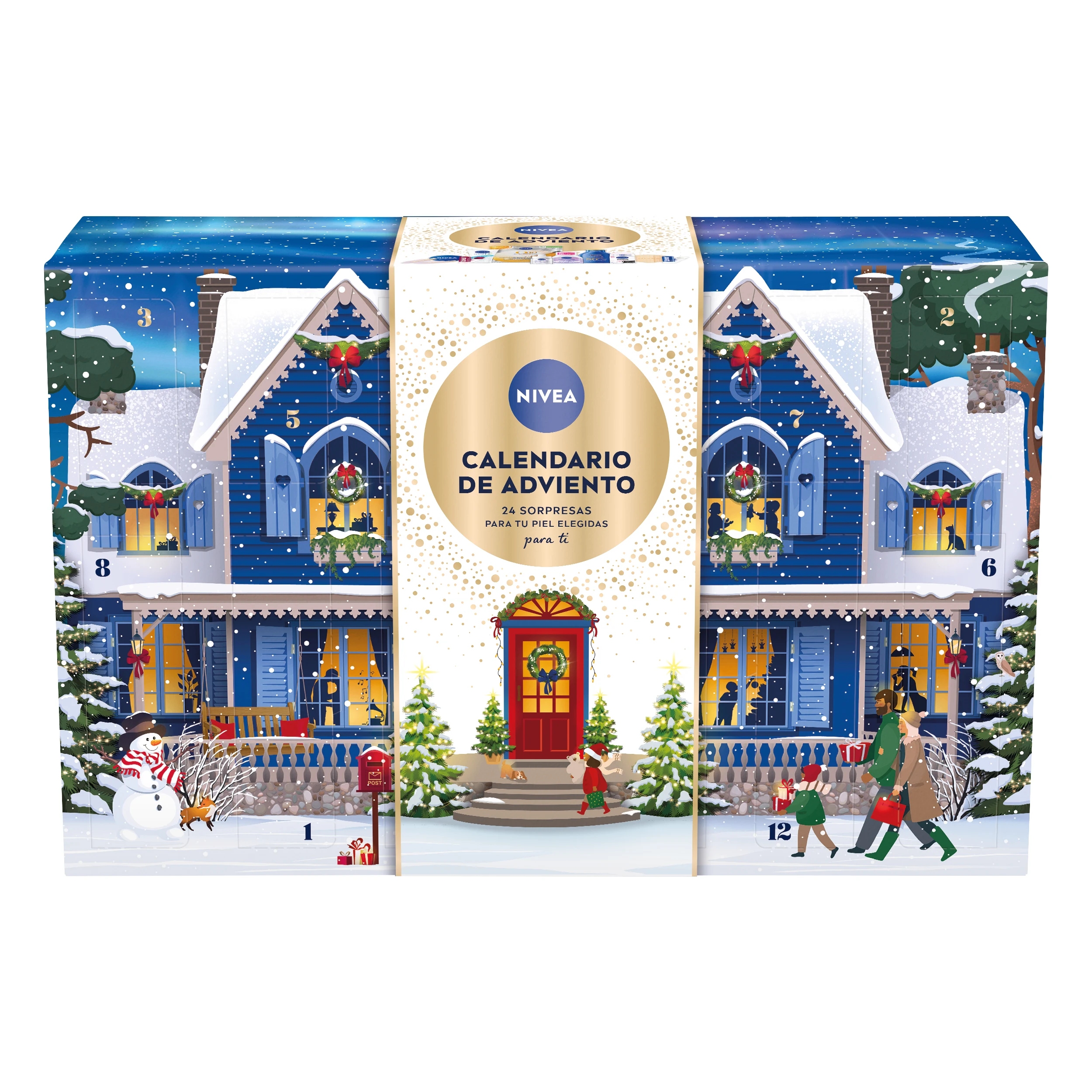 NIVEA Calendario de adviento 2025 - Calendario de Navidad con 24 productos y accesorios sorpresa para tu cuidado