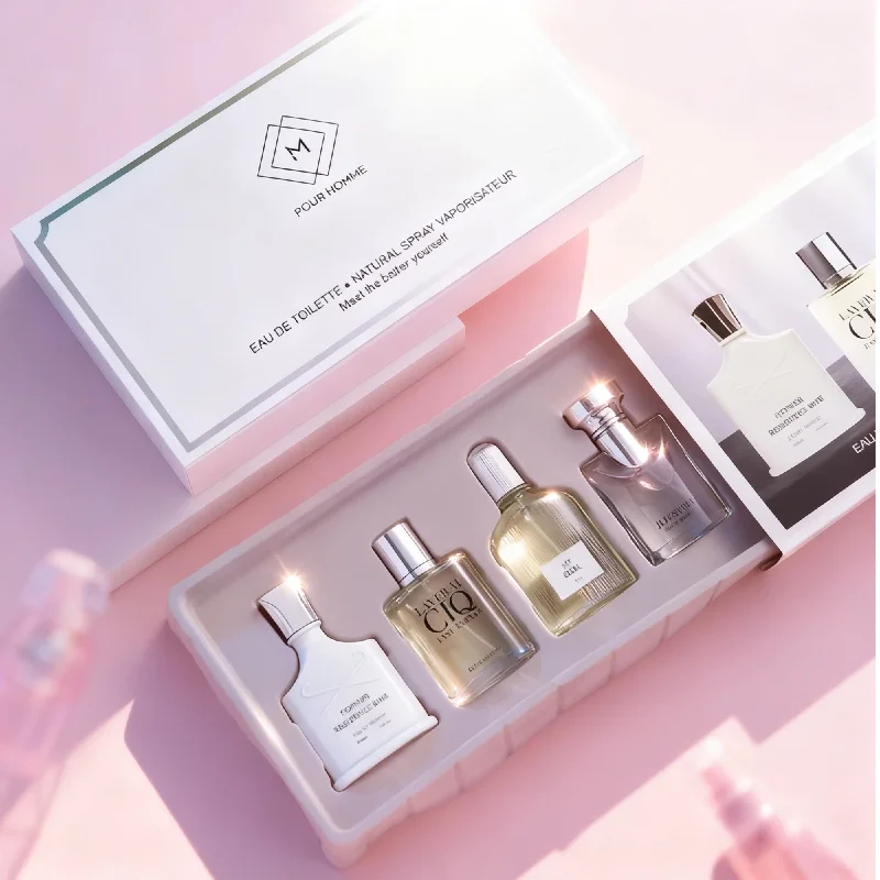 100ML 브랜드 실버 마운틴 워터 남성용 향수, 4개 세트 선물용, 오래 지속되는 향기, 고급스럽고 상쾌한 라이트 브랜드 콜론