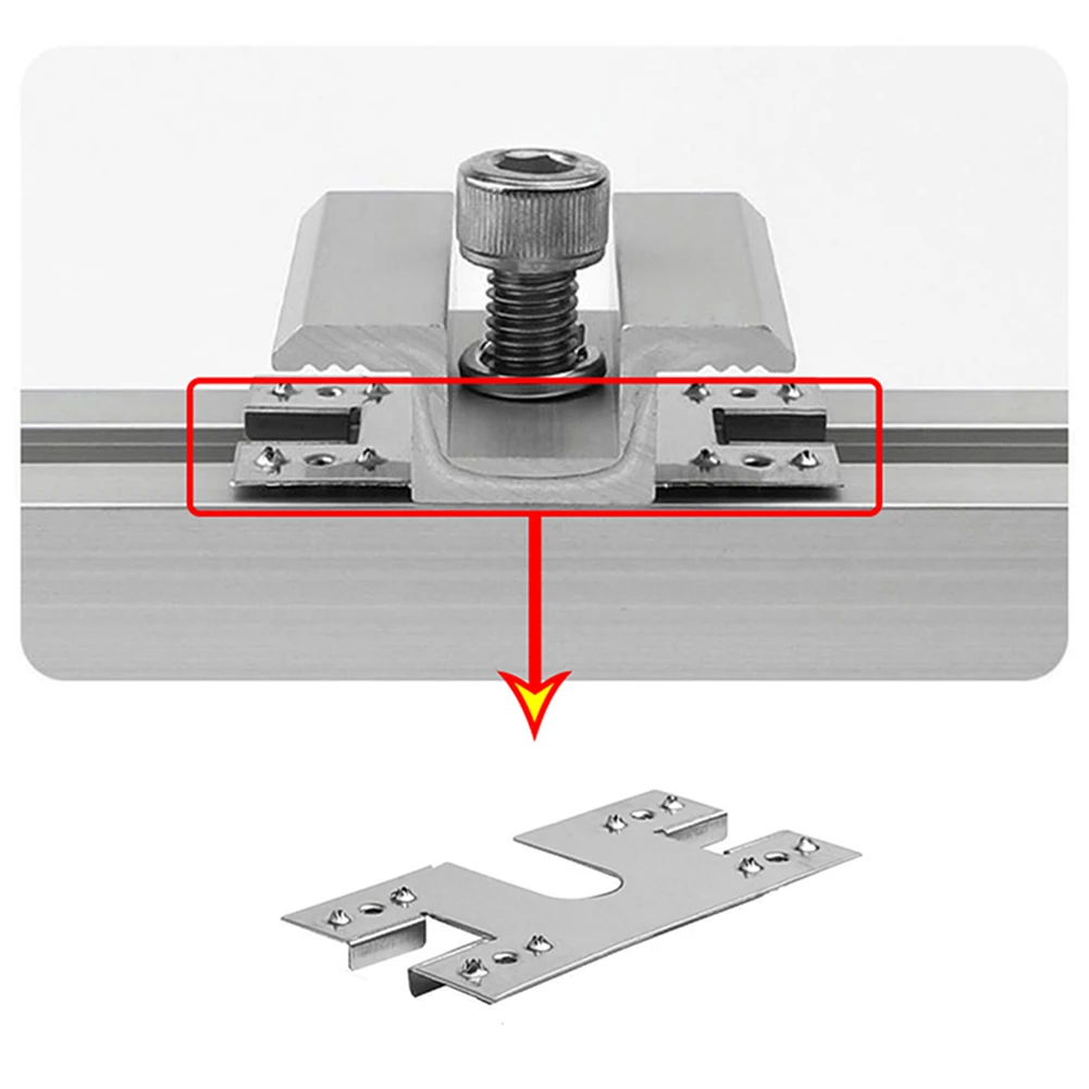 50Pcs Solar Panel Grounding Clip Washer Spacer Stainless Steel Photovoltaic Conductive Sheet For Photovoltaic Systems 28x50mm