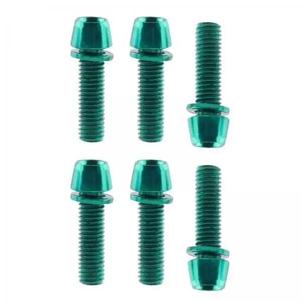 

Зеленые титановые болты для выноса руля велосипеда M5x17мм, комплект сменных винтов, легкий аксессуар для руля горных и шоссейных велосипедов