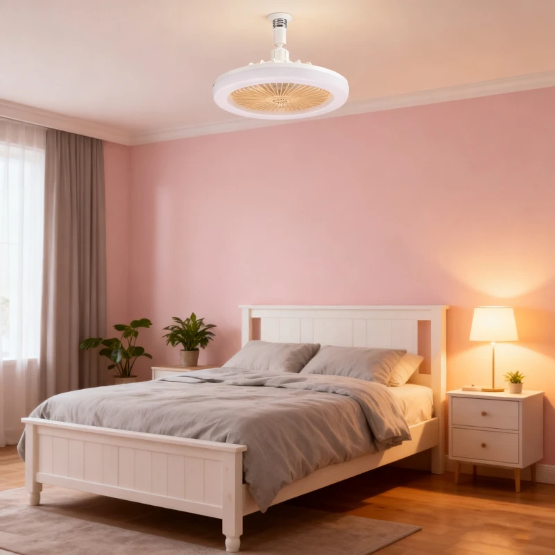 新しいスタイルのアロマセラピー天井ファンライト、静音電動ファンペンダントライト、寝室、書斎、ダイニングルーム用のled照明