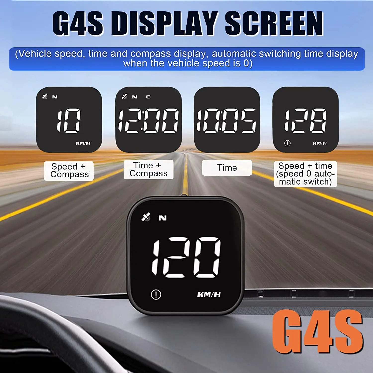 Universal GPS HUD Head Up Display LED Speedometer Smart-Digital Driving Overspeed Alarm Reminder for Car Accessories