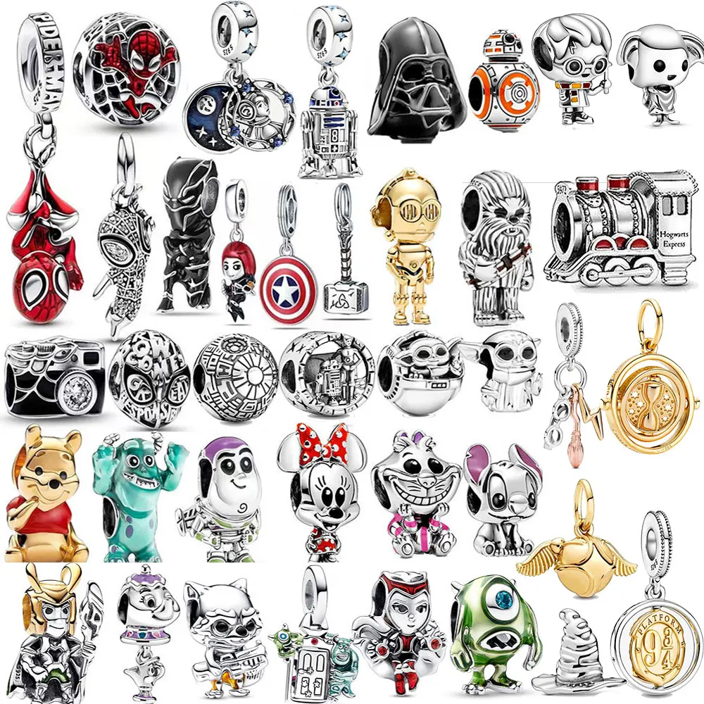 Disney Charm Star Wars Beads, suitable for original Pandora 925 sterling silver DIY bracelet, women's fashion jewelry