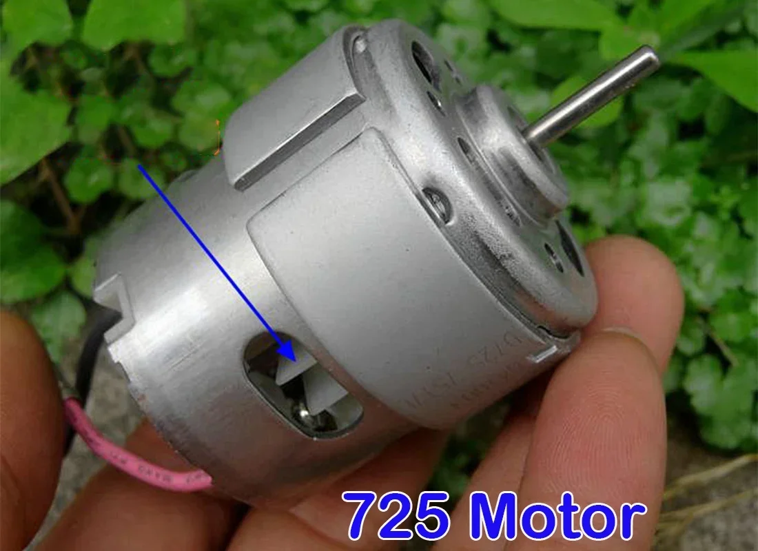 Micro 725  Carbon Brush Power Motor DC 12V 12000RPM High Speed Long Shaft for Electric Tools Screwdriver