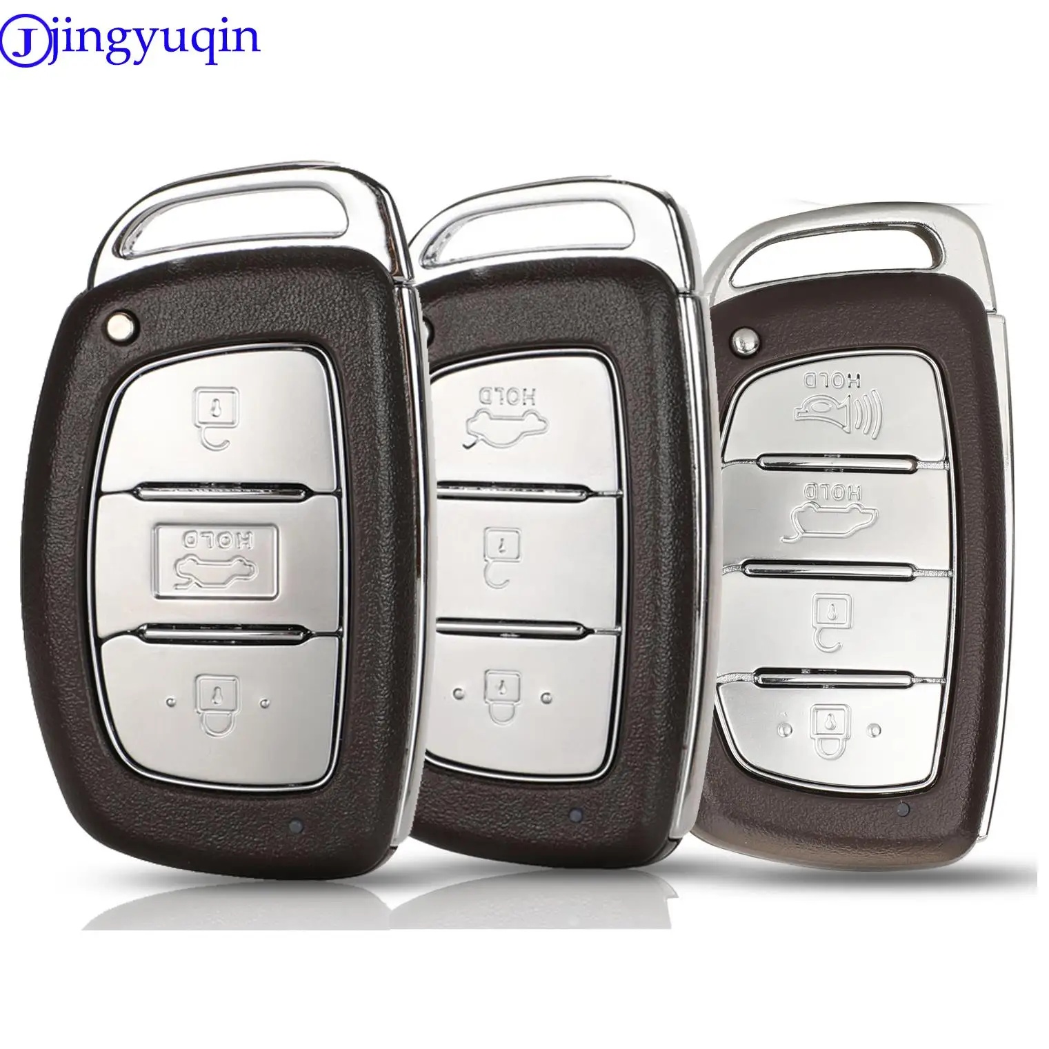 

jingyuqin 3/4 Buttons Remote Car Key Shell Cover For Hyundai Creta Mistra Elantra Verna Tucson ix25 IX35 Smart Key Case