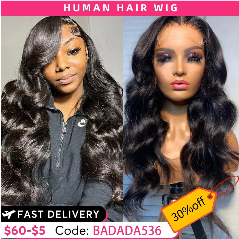 

13x6 HD Transparent Lace Frontal Body Wave Natural Full Wig 13x4 Front 100% Human Hair Brazilian Remy Wigs For Women Choice