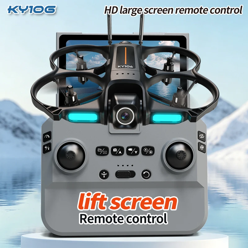 New KY106 Drone 8K Aerial HD Intelligent Avoiding Obstacle with Larger Screen Remote Control Folding Brushless Power Drone