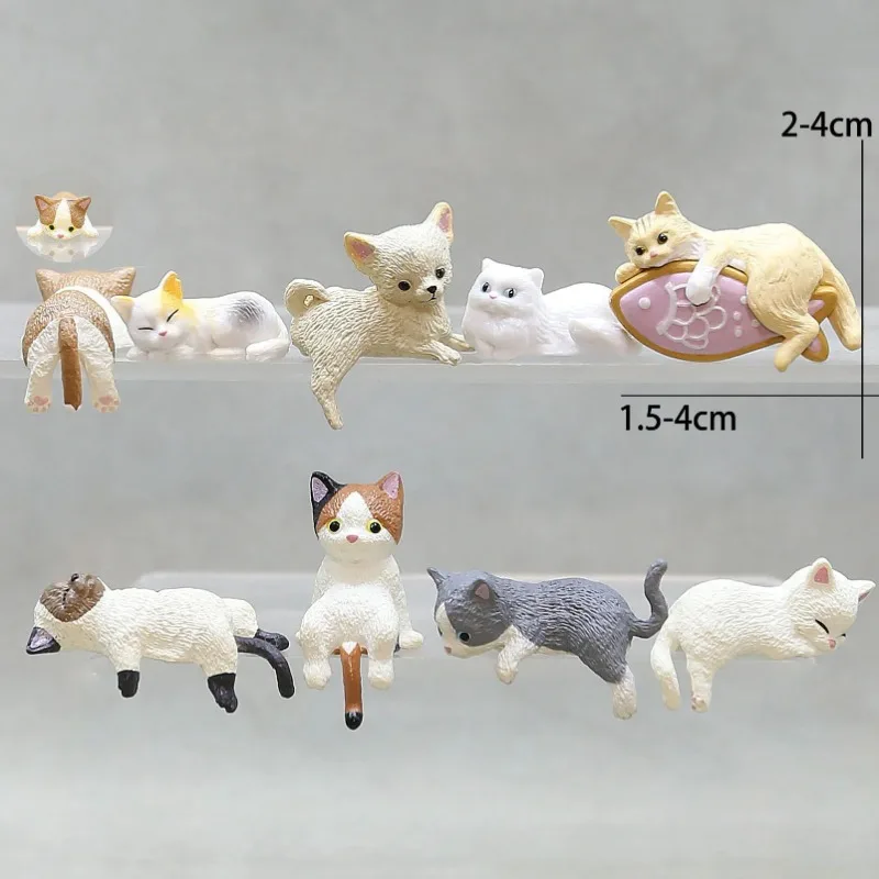 1pc Car Center Console Decoration Ornaments Cute Kitten Action Figure Auto Dashboard Rearview Mirror Decoration Car Accessories