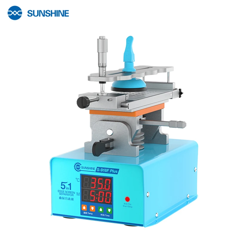 

SUNSHINE S-918F Plus 5in1 Curved Screen Separator Screen Glue Remover Tiltable Middle Frame Separation Heating Phone Repair Tool