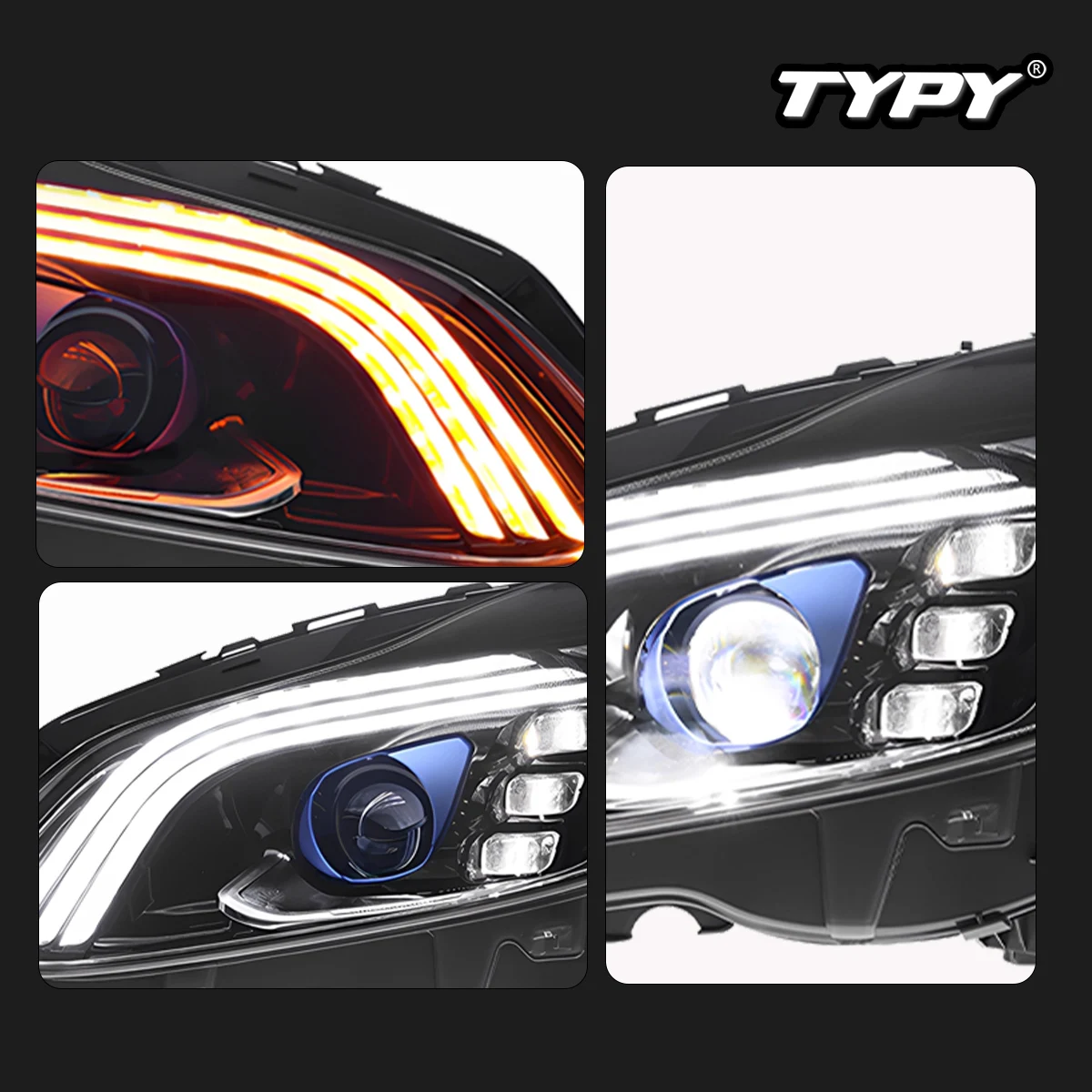 

TYPY Car For Benz E-Class W212 Headlight 2014-2015Upgrade Modified to New DRL Dynamic Turn Signal LED Headlight Auto Accessories