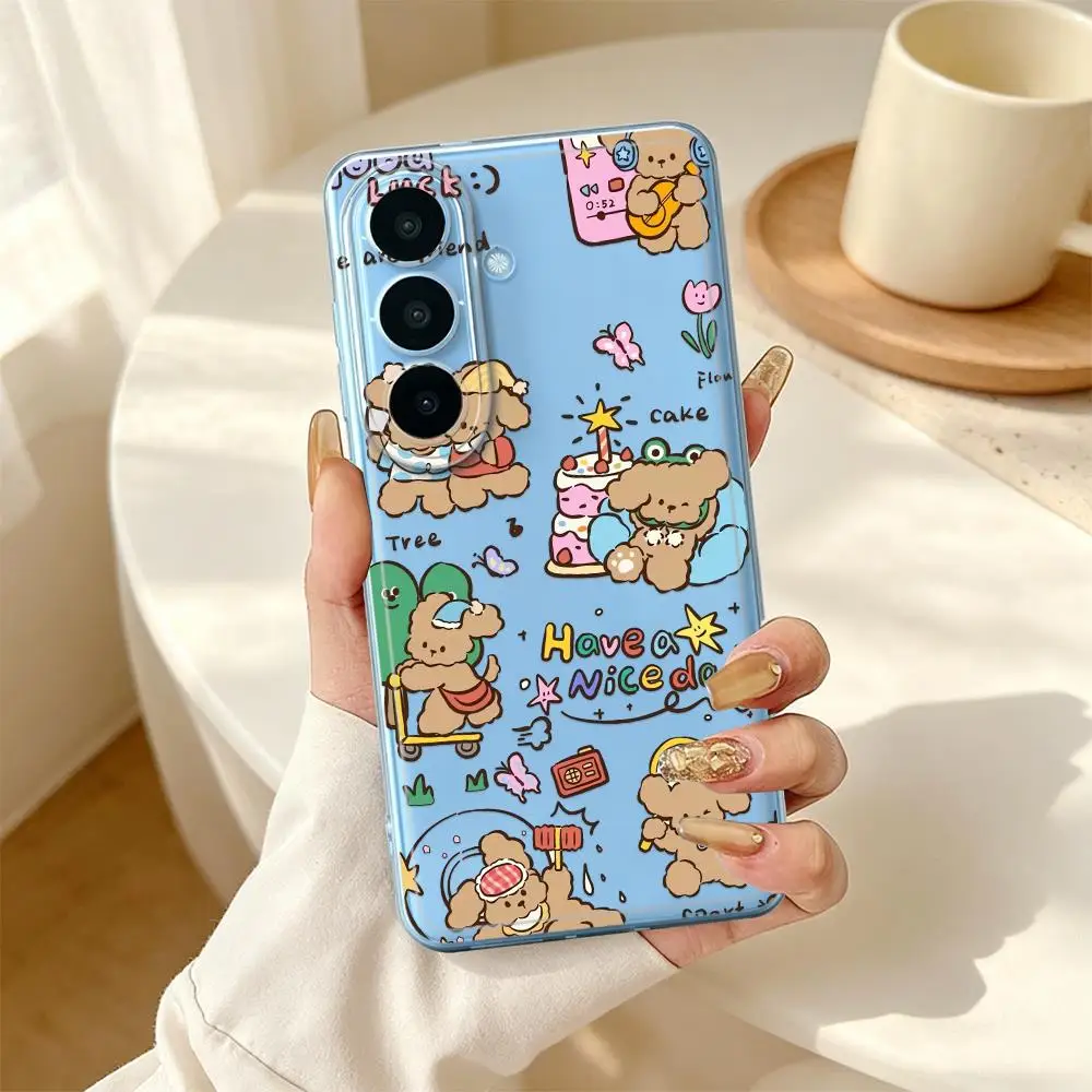 Case for Samsung Galaxy A56 A27 A25 A51 A57 A26 A24 A52 A37 A34 A35 A55 A23 A36 A13 A33 A52 A54 A15 A14 A16 Phone Cover Bear