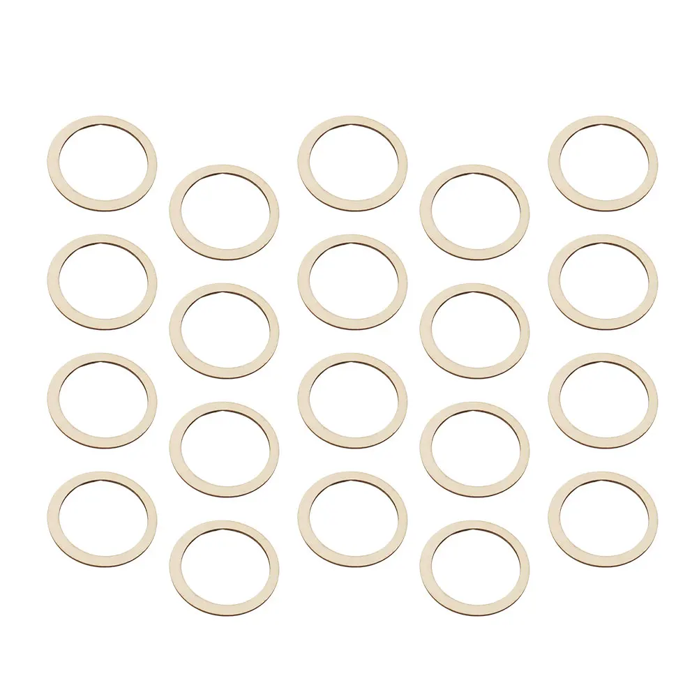 

50 Pcs Wood Circle Discs Smooth Edge DIY Craft Jewelry Decoration Wooden Round Wood Circle Chip Accessories Sewing Tools