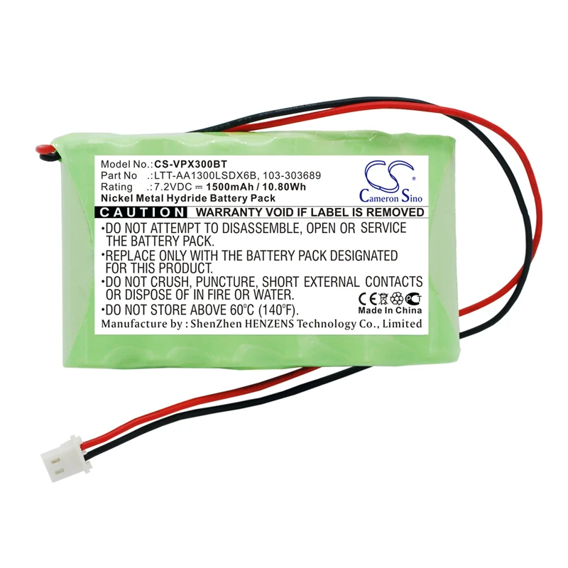 1500mAh AlarmSystem Ni-MH Battery for Visonic LTT-AA1300LSDX6B 103-303689 103-301179 BAT301179 103-300691 BATPM30 PowerMaster