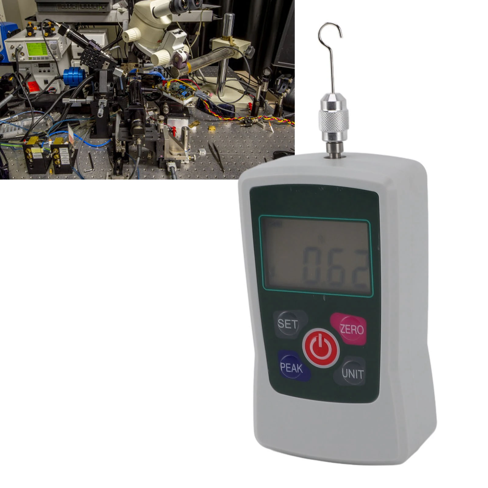 Misuratore di forza portatile Misuratore di forza digitale Mini misuratore di pressione e trazione multifunzionale ad alta precisione 2N‐20N Calibro push pull