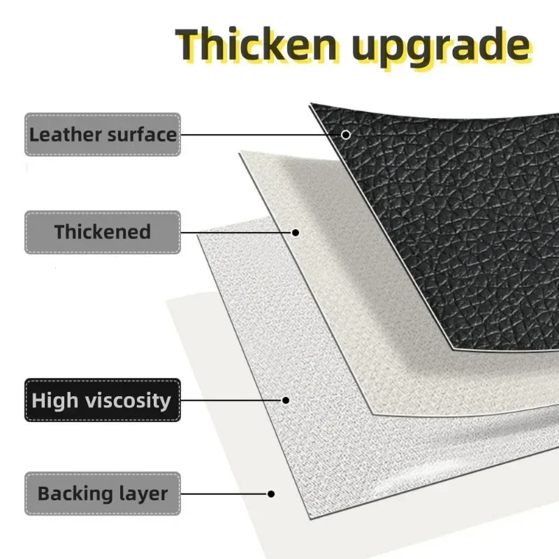 

Thickened Self-adhesive Leather Repair Patch High Viscosity Leather Scratch-resistant Litchi Stria Leather for Sofa Car Seats