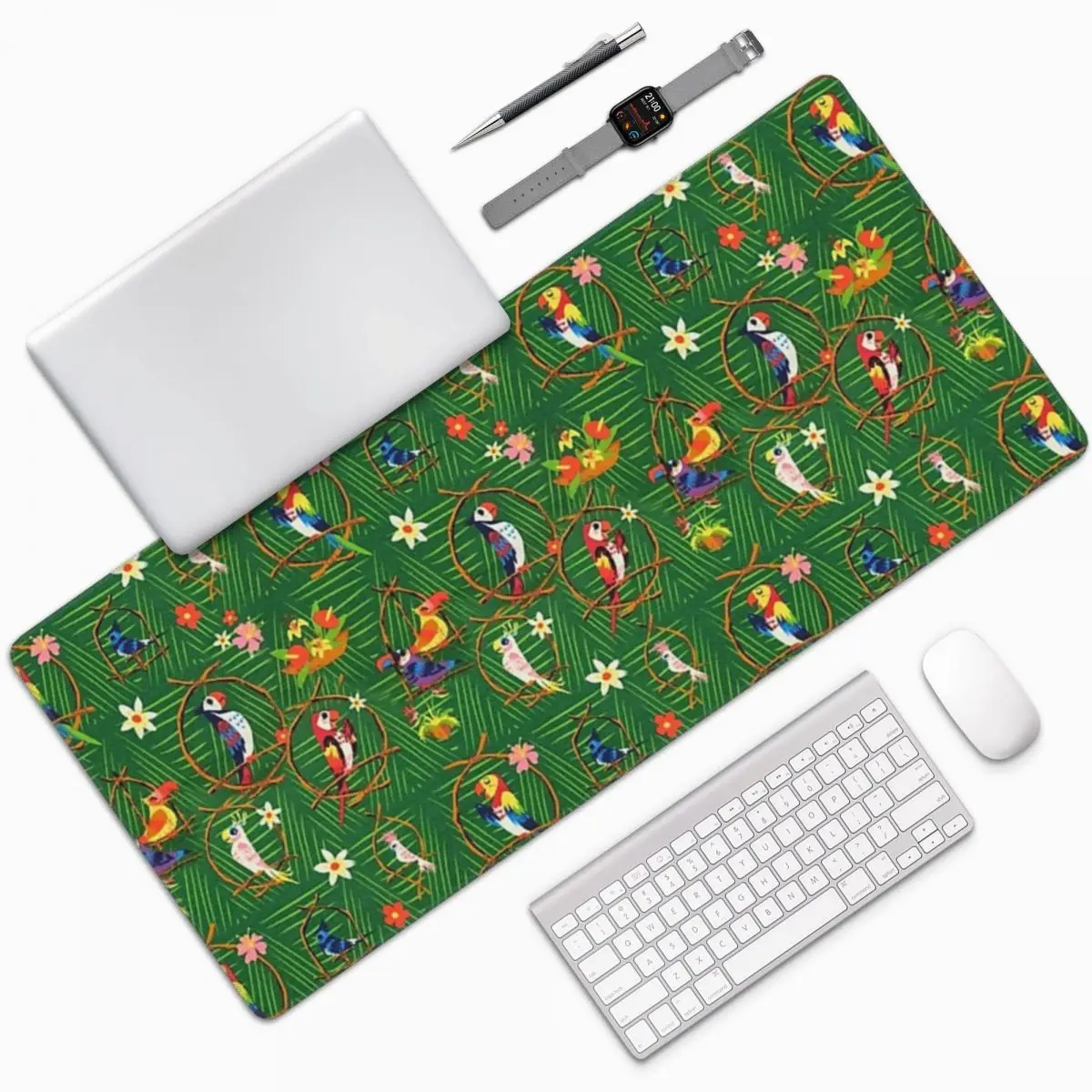 Enchanted Tiki Room Large Mouse Pad Computer Keyboard Mouse Mat Gaming PC Laptop Desk Mat Office Accessories Table Mats