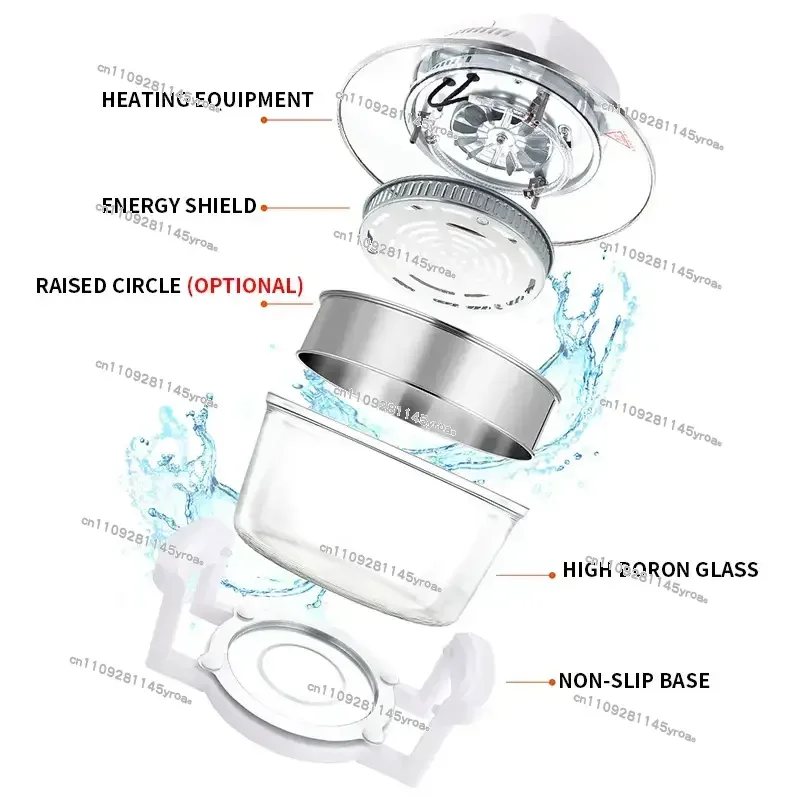 110V Glass Visual Large Capacity Multifunctional Air Fryer Convection Oven Halogen Oven Electric Oven