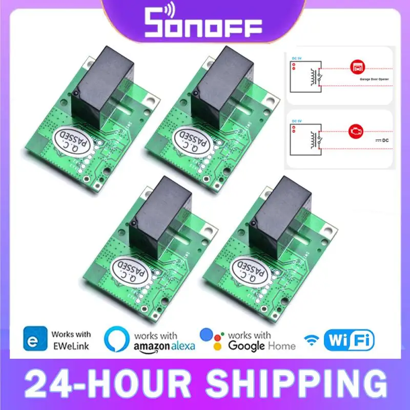 DL SONOFF Wifi RE5V1C 5V DC Smart Switch Relay Module Smart Home Automation For EWelink Alexa Google Home Voice APP Control