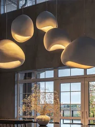 Wabi Sabi Wind E27 światła wisiorek Led jadalnia Bar Loft sypialnia wystrój domu skandynawska minimalistyczna żyrandol wiszące żyrandol