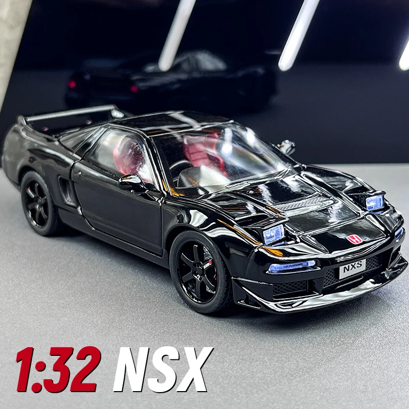 

1:32 JDM Honda Acura NSX NA1 Суперкар, модель автомобиля из сплава, звук и свет, детская игрушка, коллекционные предметы, подарок на день рождения