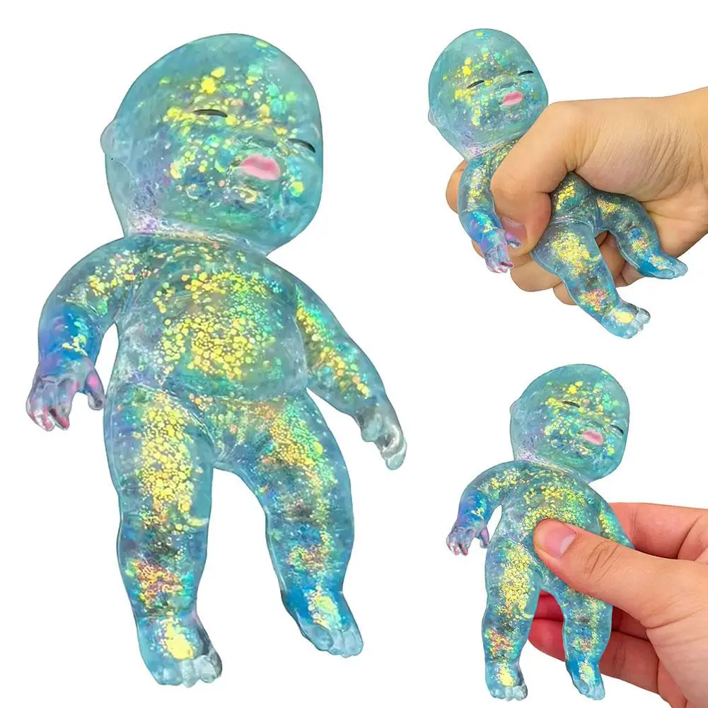 Juguete Blandito de Maltosa con Forma de Bebé, Juguete Kawaii Elástico de Levantamiento Lento para Aliviar el Estrés y la Ansiedad en Adultos, Regalo para Niños