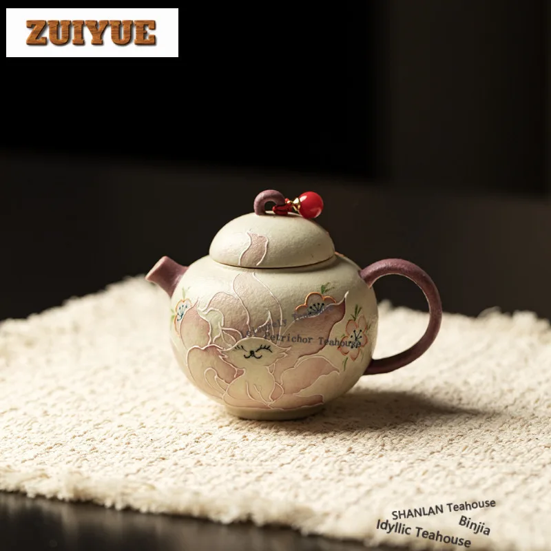 theiere-en-renard-a-neuf-queues-peinte-a-la-main-de-145ml-infuseur-a-the-de-boutique-bouilloire-de-fabrication-de-the-avec-passoire-accessoires-artisanaux