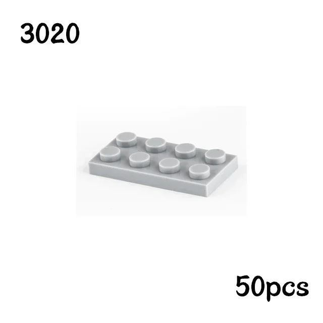 50 قطعة اللبنات السائبة رقيقة الشكل الطوب 2x4 نقطة التعليمية الإبداعية حجم متوافق مع 3020 ألعاب بلاستيكية للأطفال