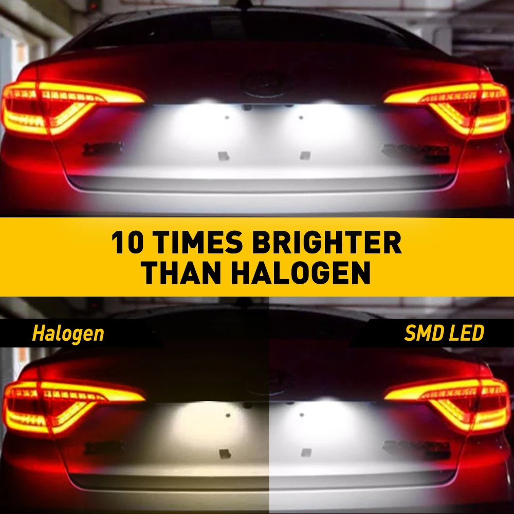 AUXITO 2Pcs 12V Car LED License Plate Light Lamp Canbus For VW CC New Beetle Eos Polo Golf 4 5 6 GTI Mk4 MK4 MK6 Scirocco Rabbit - view 4