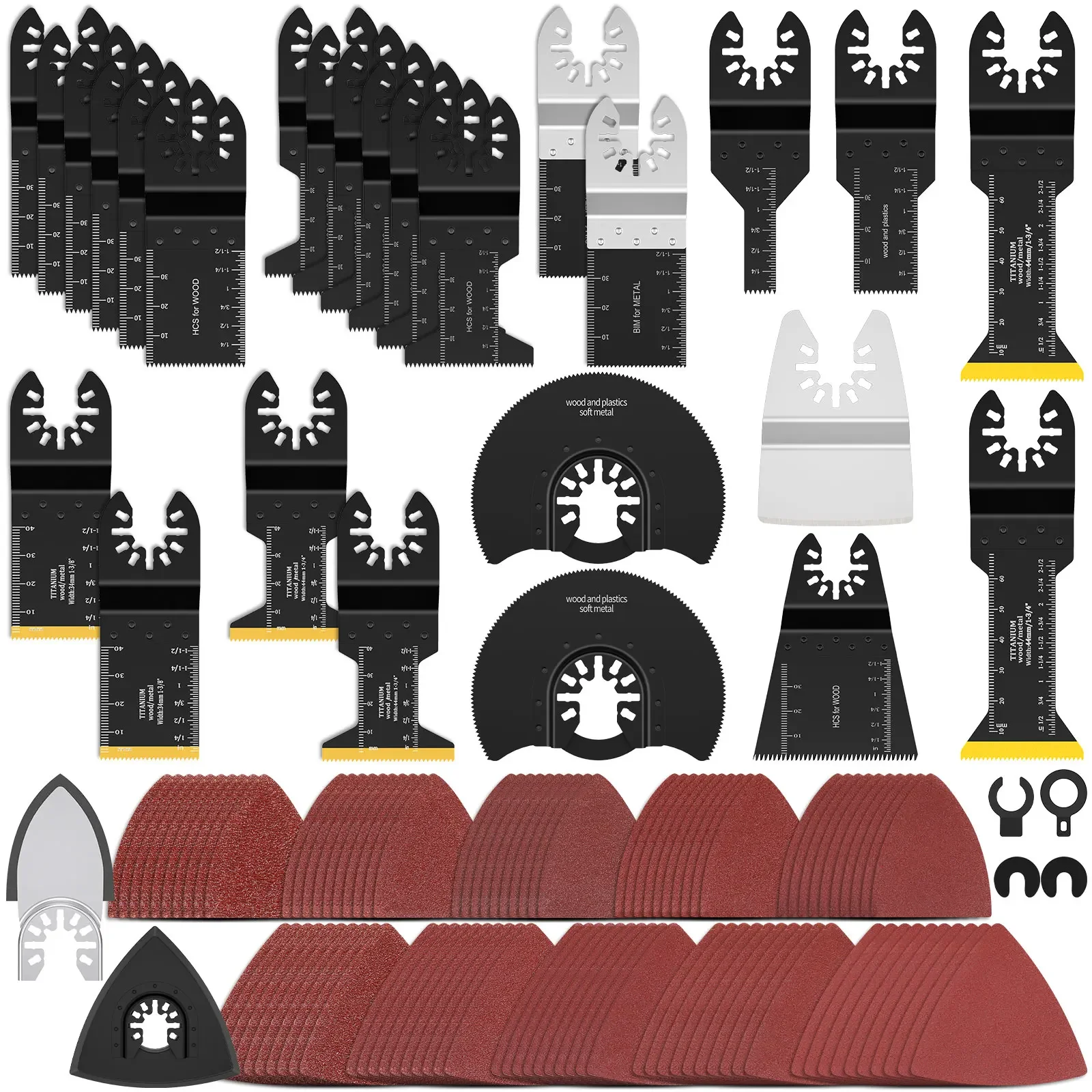 128pcs-oscillating-tool-blade-with-scraper-sandpaper-sanding-disc-and-adapter-oscillating-tool-accessories-for-cutting-and