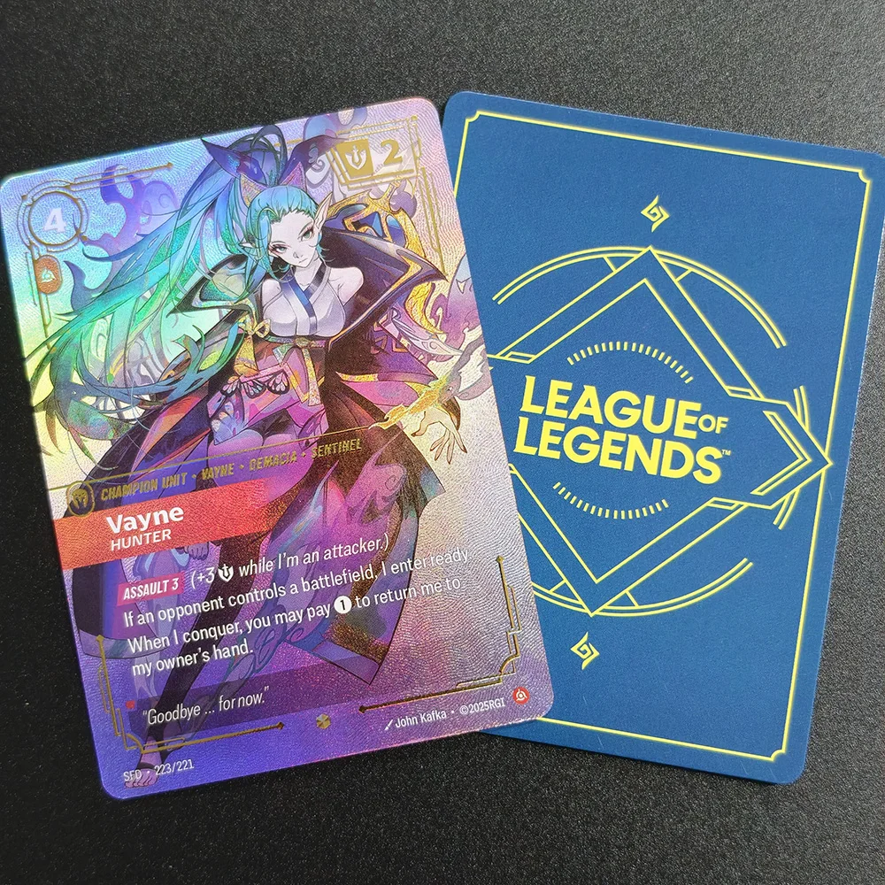 Proxy Riftbound League of Legends Spiritforged SFD Vayne Ahri Irelia Bard Teemo Yone Yasuo Overnumbered Collection Tcg Game Card view 3