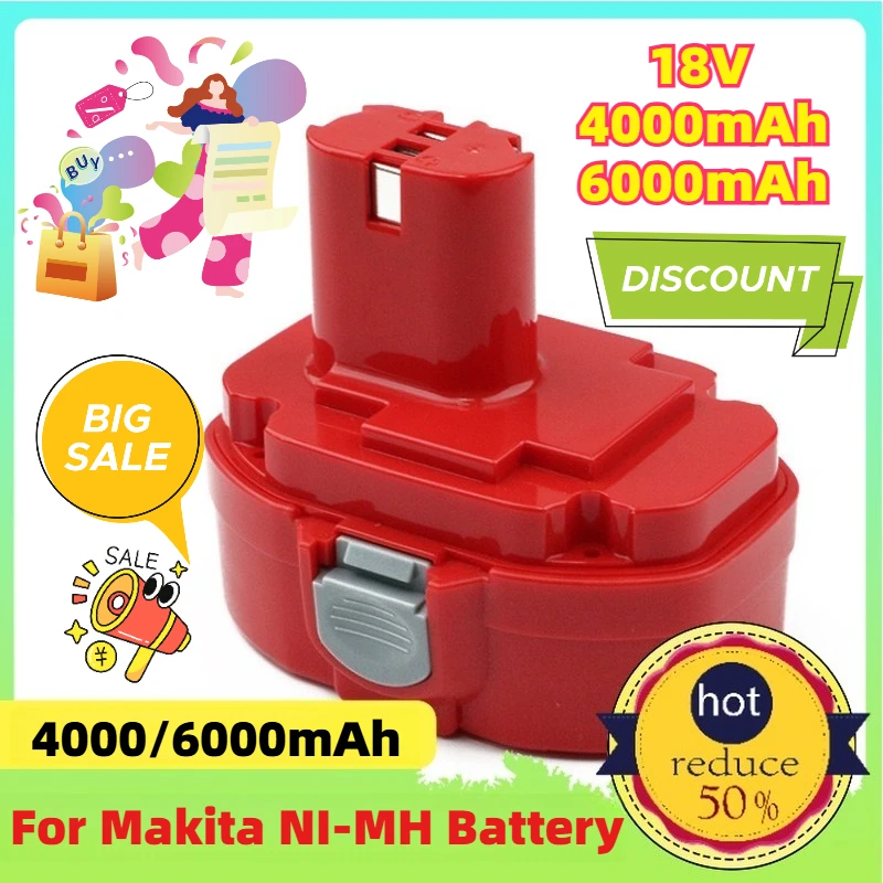 

18V 4000/6000mAh for Makita NI-MH Battery Wireless Cordless Drill Power Tools