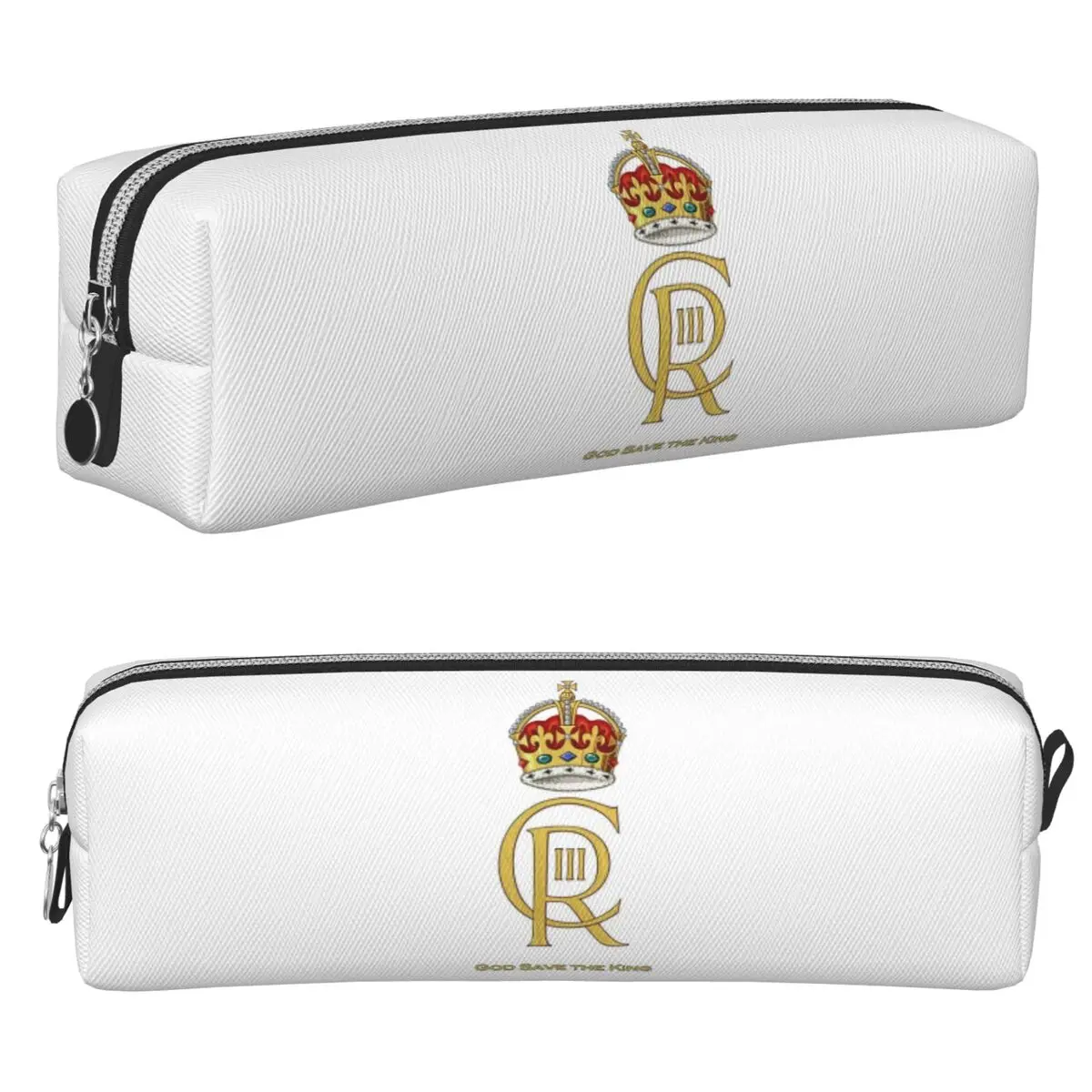Charles III Royal Cypher, King Charles III, Charles Rex Federmäppchen, Stifttaschen, Stiftbox, Federmäppchen für Schule und Büro, Kosmetiktasche