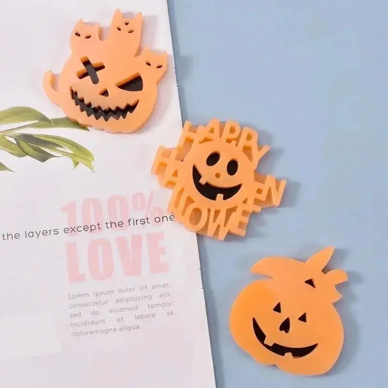 Funny Pumpkin Lantern Silicone Mold Halloween DIY Epoxy Resin Casting Mould Cake Decor Handmade Craft Tool Home Festival Supplie