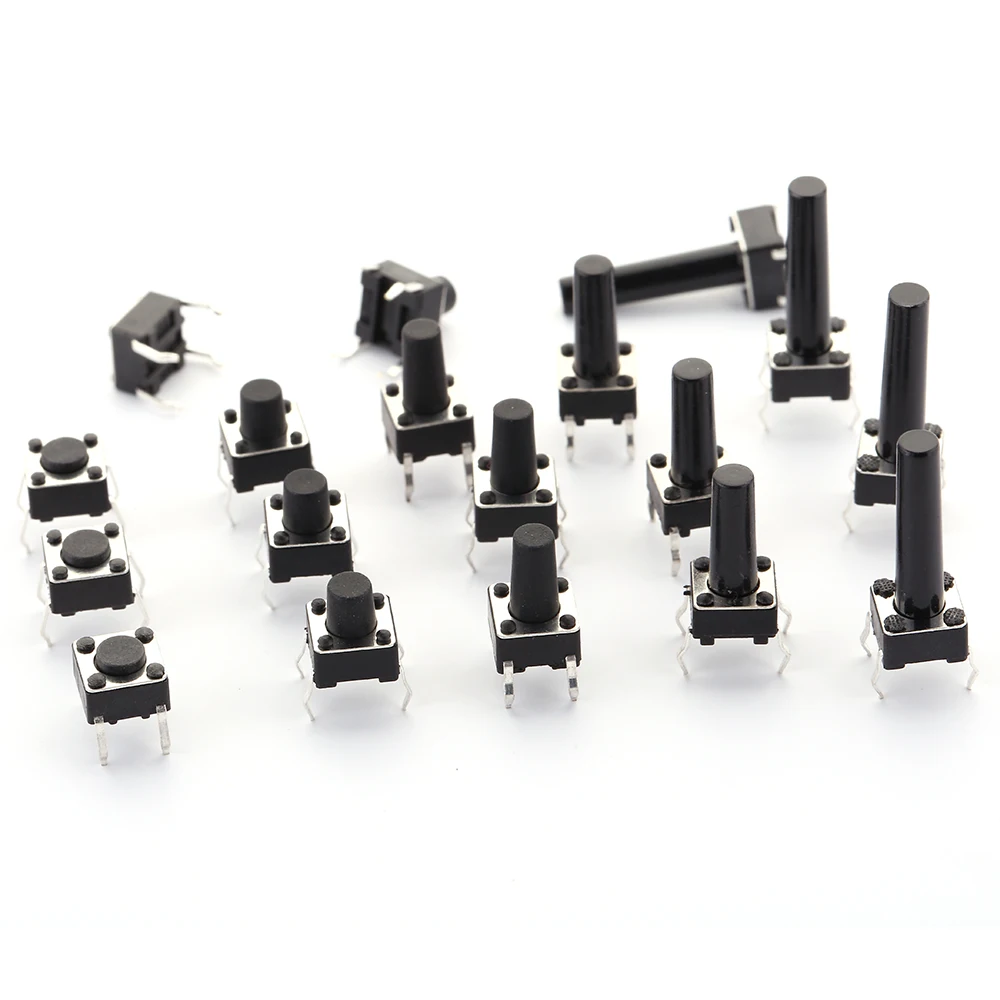20PCS 6x6 Push Button Schalter DIP 6X6X4,3 Licht Touch Schalter