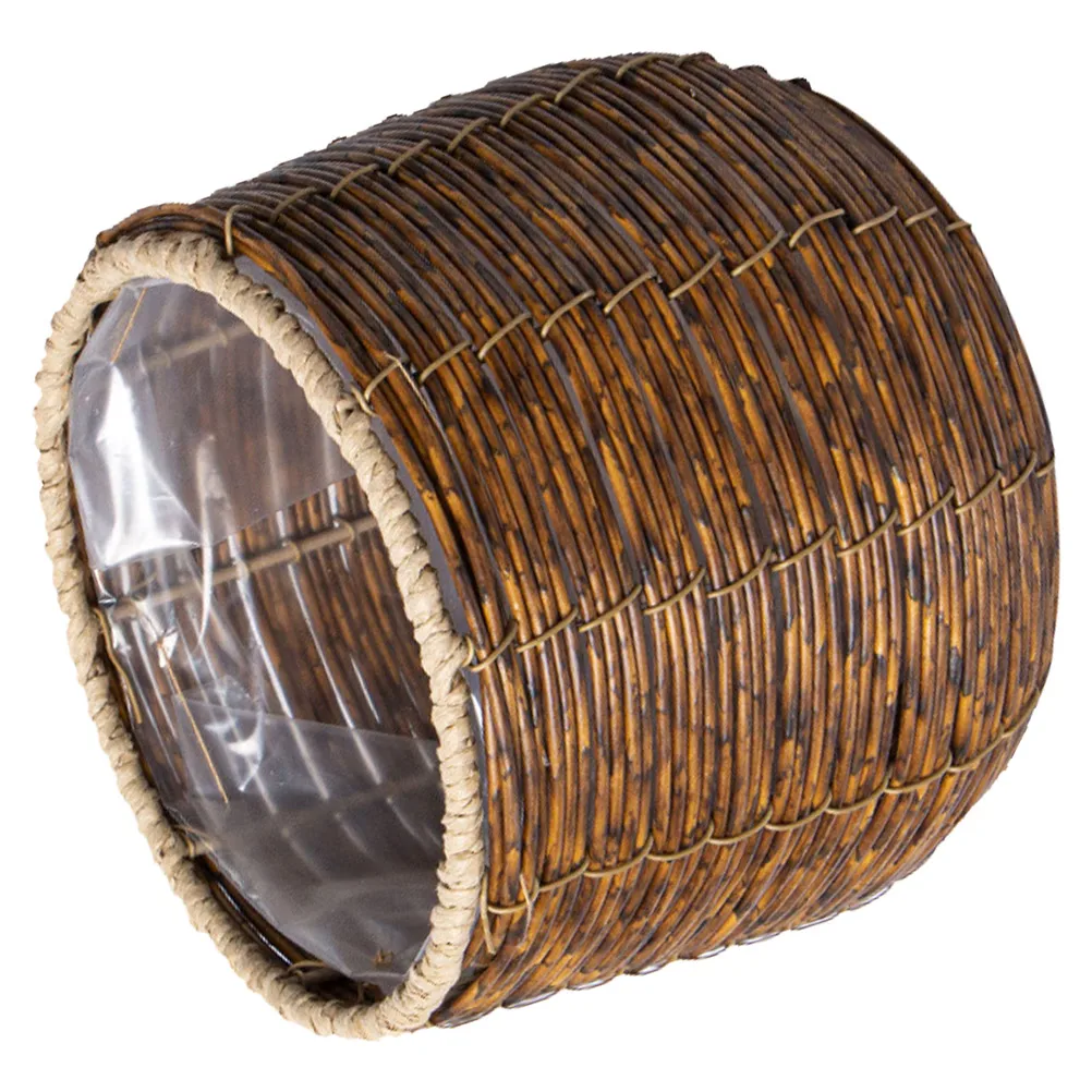 

1pc Rustic Round Rattan Woven Basket Snack Fruit Bread Organizer Holder Kitchen Home Desktop Food Sundries Simple Basketwoven