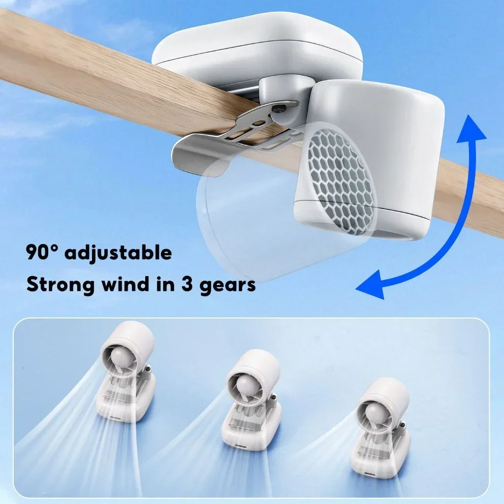 Tragbarer Clip-on Ventilator Für Kappen Akku Betrieb Leise_voghion.com