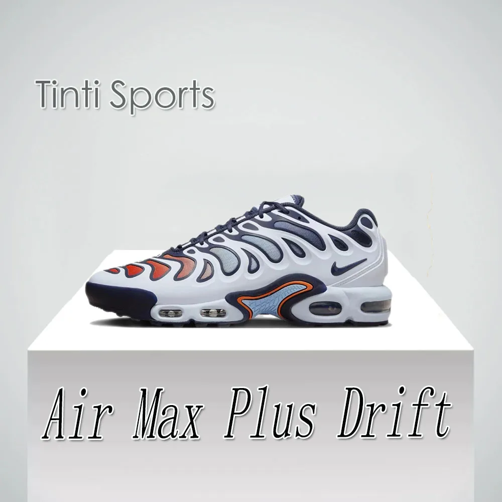 Nike Air Max Plus Drift Men's Sneakers Trendy Fashion casual shoes Cushioned comfort Sneakers Breathable and light White&Orange